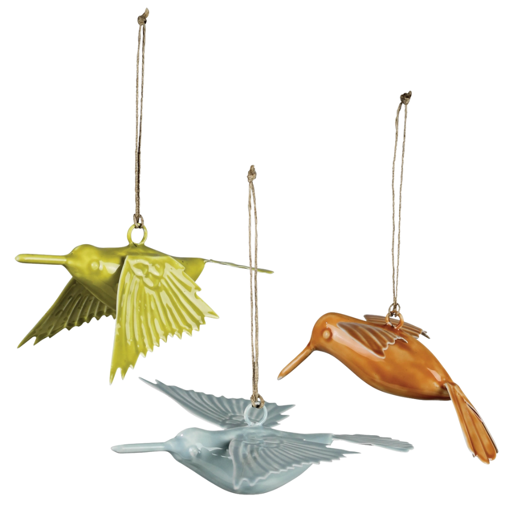 Enamel Hummingbird Ornament