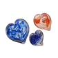 C Glass Heart Paper Weight