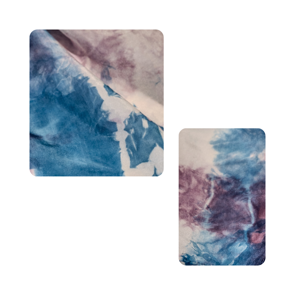 C Tie Dye Organza Blue & Purple