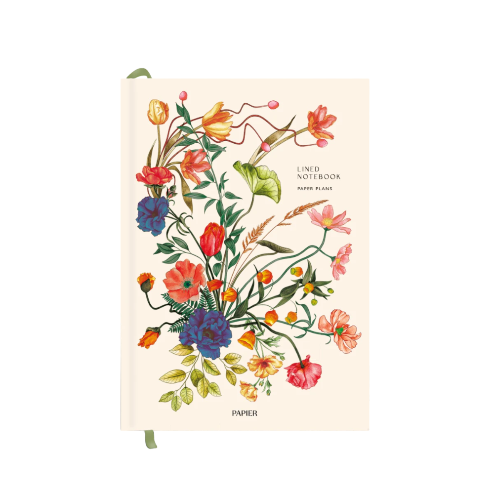 Lined Notebook, A5 Hardcover - Wild Arrangement