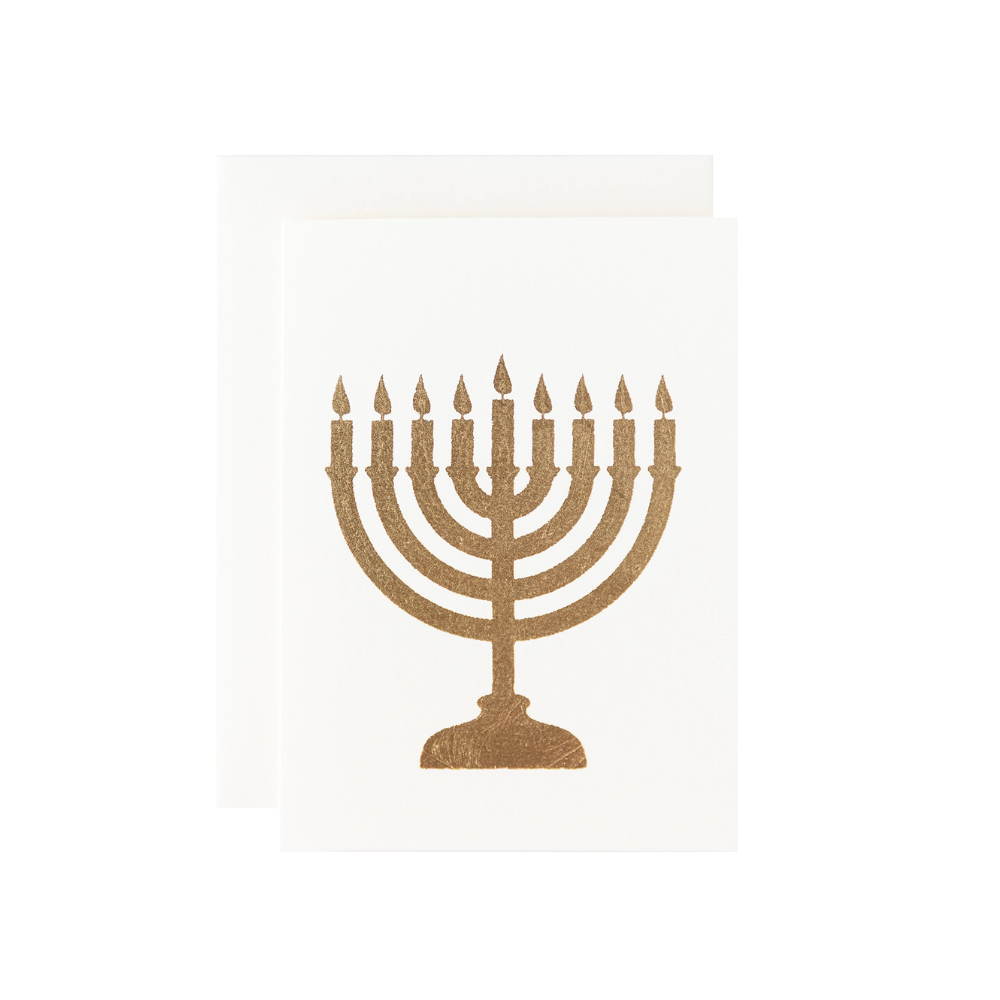 Ivory Menorah Card
