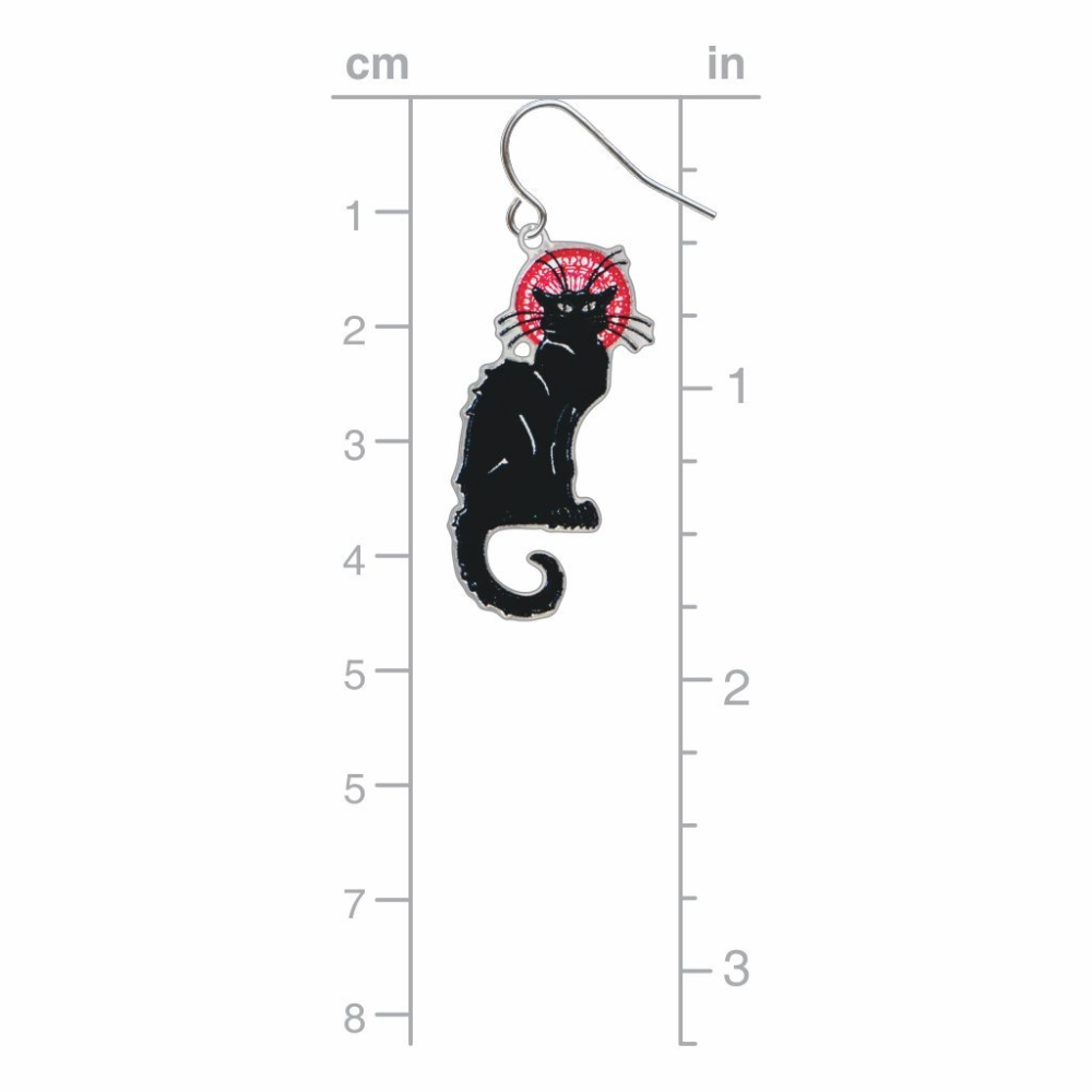 Steinlen's Le Chat Noir Earrings