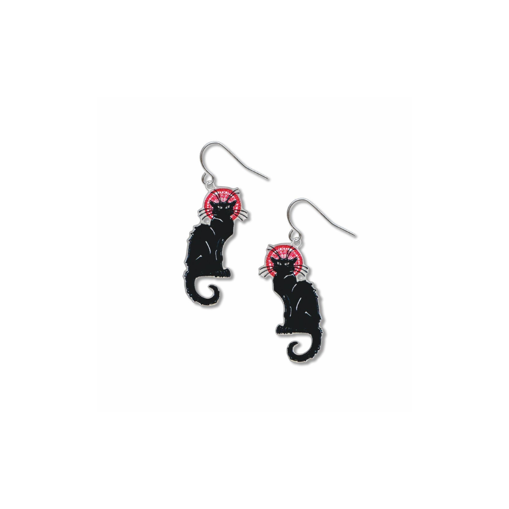 Steinlen's Le Chat Noir Earrings