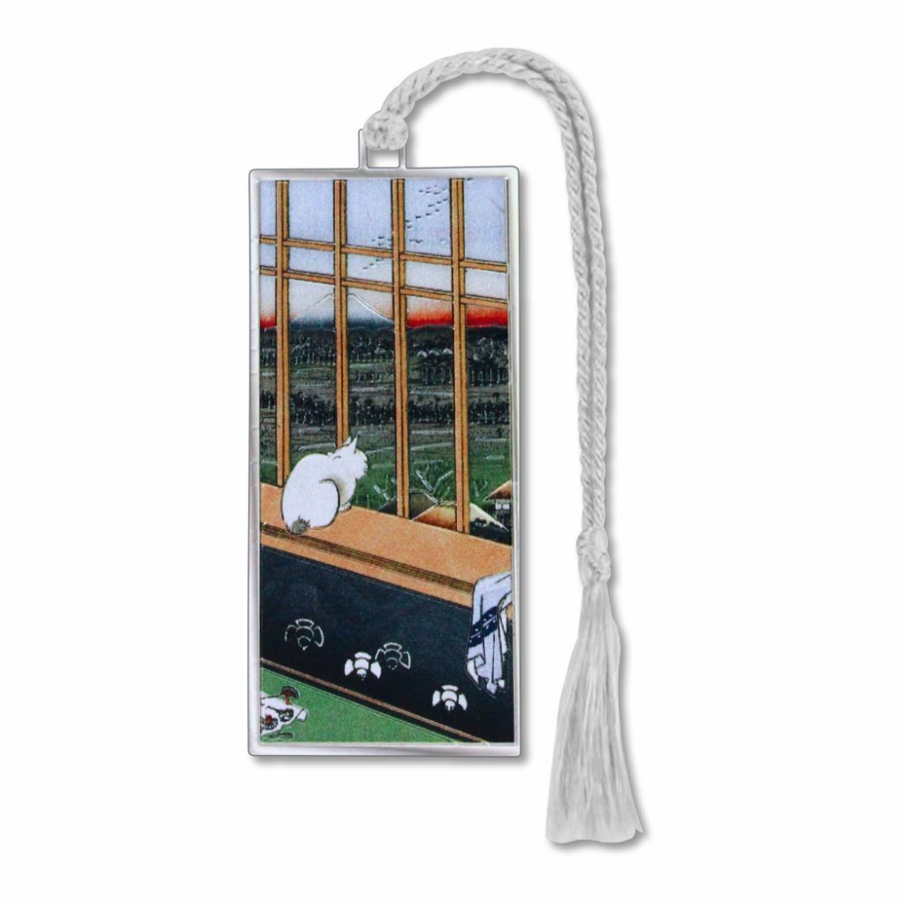 Cat, Mt. Fuji & Rice Fields Metal Bookmarks